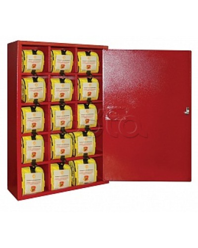 Футляр металлический секционный ПОЖТЕХНИКА ФМС-15 закрытый, красный в Новороссийске Пожарные шкафы Pintop.ru