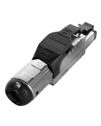 Разъем полевой оконцовки RJ-45 Hyperline (PLUE-8P8C-S-C6A-SH-BK) в Новороссийске Патч-корды и пигтейлы Pintop.ru