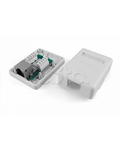 Розетка компьютерная RJ-45(8P8C) Hyperline SB1-1-8P8C-C5e-SH-WH в Новороссийске Розетки компьютерные и телефонные Pintop.ru