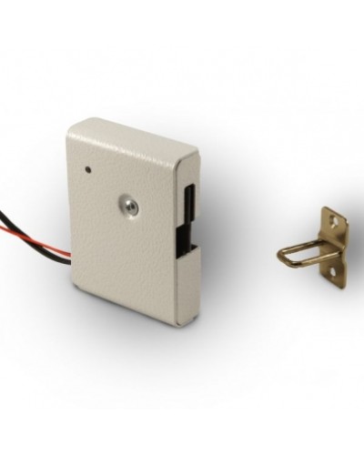 Замок электромеханический с толкателем и датчиком положения двери Promix-SM308.10.1 (белый) в Новороссийске Электромеханические замки Pintop.ru