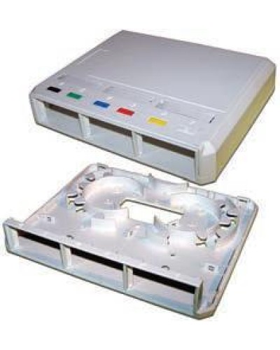 Коробка настенная оптическая на 3 модульные вставки, белая LANMASTER LAN-MB-3FO-WH в Новороссийске Распределительные коробки Pintop.ru