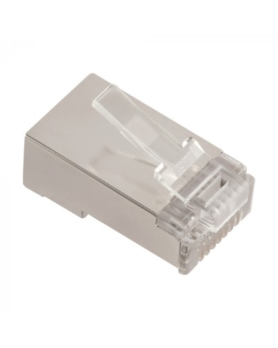Коннектор RJ45 тип EZ, 8P8C, STP, Cat.5e, универсальный, 50 микрон,100 шт. LANMASTER (LAN-EZ45-8P8C/S5E-100) в Новороссийске Коннекторы и разъемы Pintop.ru