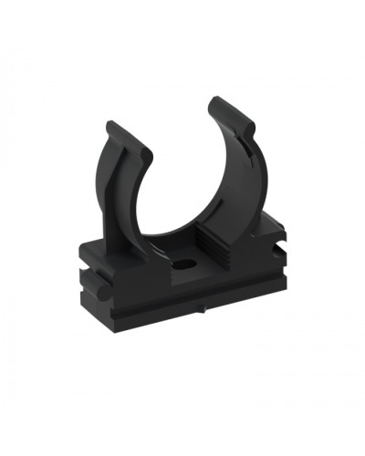 CFQ25 Держатель (клипса) для труб, для монтажного пистолета D25мм, цвет чёрный (10шт) Экопласт (41525-10BL) в Новороссийске Держатели, клипсы, скобы Pintop.ru