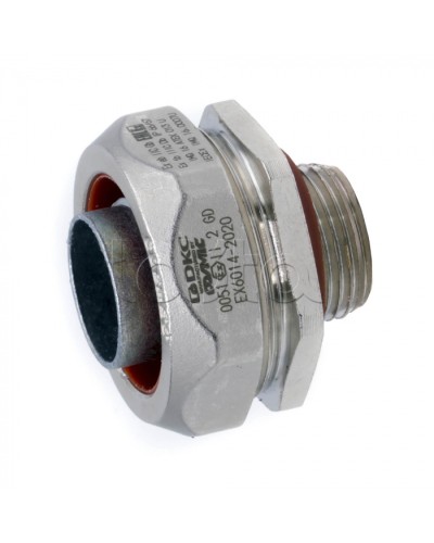 Взрывозащищенная Ex e муфта металлорукав-коробка. DN20 мм. M20х1,5.Никелированная латунь. IP66/6 (EX6014-2020) в Новороссийске Повороты, муфты, тройники Pintop.ru