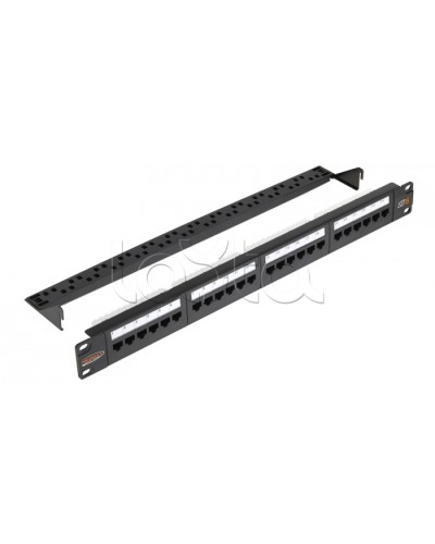 Патч-панель 1U 24 порта RJ45 NIKOMAX (NMC-RP24UE2-1U-BK) в Новороссийске Патч панель Pintop.ru