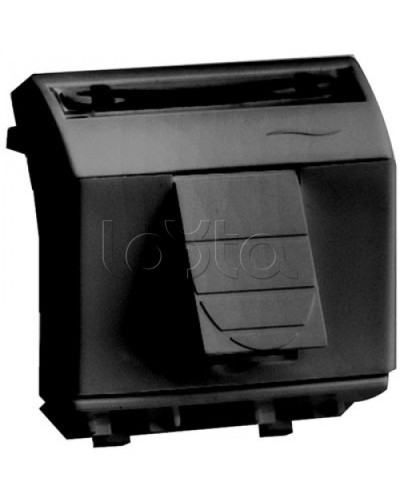 Компьютерная розетка RJ-45, кат.6A 8P8C, Hyperline, Dual IDC: 110&Krone Brava, черн., 2мод DKC 77679N в Новороссийске Розетки компьютерные и телефонные Pintop.ru