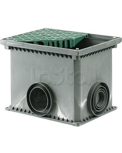 Колодец переходной смотровой 335х240х255 с крышкой для двустенных труб DKC 025002 в Новороссийске Повороты, муфты, тройники Pintop.ru