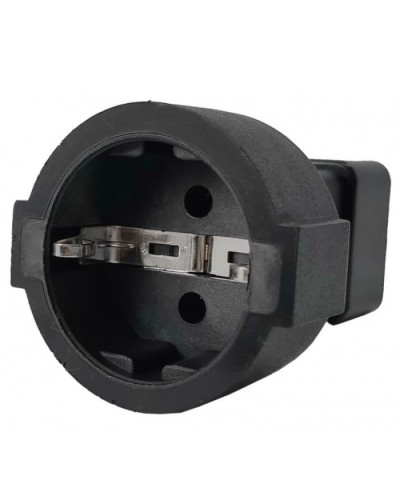 Адаптер переходной, розетка Schuko - вилка C20, 220В, 16А, черный LANMASTER (LAN-PPS/20-BK) в Новороссийске Проходные адаптеры и розетки оптические Pintop.ru