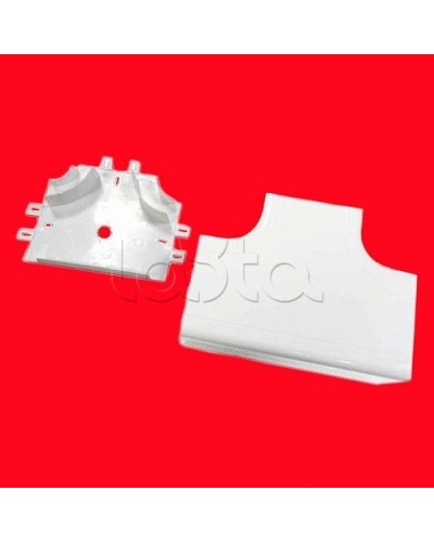 Угол Т-образный 100х55 с задней стенкой и разделителями для кабель-канала серии ARC-LAN, огнестойкость E15-E110 Экопласт 576411-E110 в Новороссийске Аксессуары для кабель-канала Pintop.ru