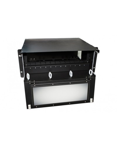Патч-панель 19” универсальная Hyperline FO-19BX-4U-F2-12xSLT-W120H32-EMP в Новороссийске Кросс оптический Pintop.ru
