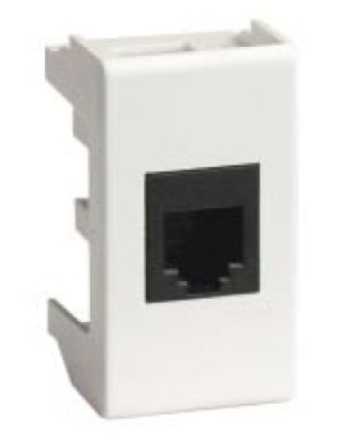 Компьютерная розетка RJ-45, кат.5Е, неэкранированная 8P8C, Hyperline, Dual IDC, белый RAL 9010, DKC 45048 в Новороссийске Розетки компьютерные и телефонные Pintop.ru