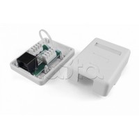 Розетка компьютерная RJ-45(8P8C) Hyperline SB1-2-8P8C-C6-SH-WH