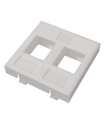 Адаптер Mosaic 45 х 45 мм для модуля Keystone, 2 порта, белый Datarex DR-5303 в Новороссийске Коммутационные изделия Pintop.ru