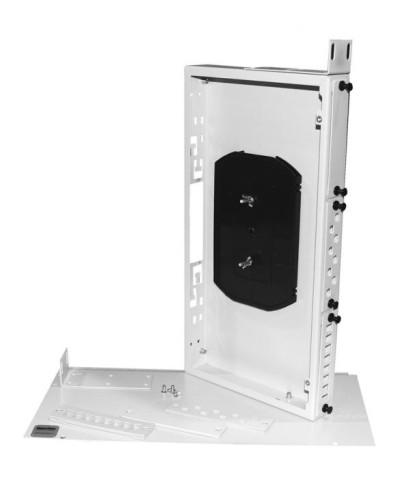 Бокс оптический универсальный 19, от 8 до 24 портов (SC, duplex LC, ST, FC), со сплайс пластиной, без пигтейлов и проходных адаптеров Hyperline FO-19R-1U-3xSLT-W140H42-24UN-GY в Новороссийске Кросс оптический Pintop.ru