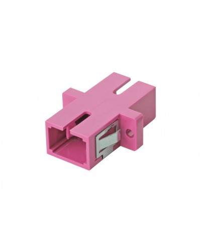 Оптический адаптер OM4, симплекс SC, с фланцами, пурпурный Eurolan (36A-40-SC-02MG) в Новороссийске Проходные адаптеры и розетки оптические Pintop.ru
