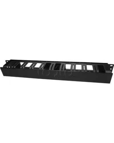 Кабельный организатор пластиковый с крышкой Hyperline (CM-1U-D66-PL-COV) в Новороссийске Кабельные органайзеры Pintop.ru