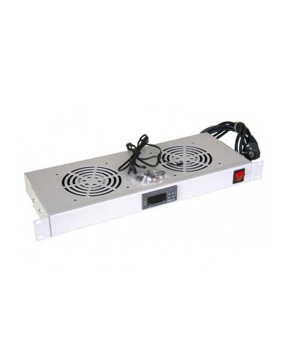 Модуль вентиляторный с термостатом 19 1U с 2-мя вентиляторами REXANT 04-2604 в Новороссийске Вентиляторные модули Pintop.ru