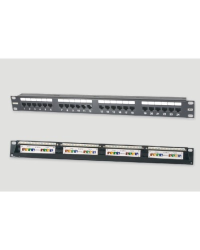 Патч-панель 19, 1U, 24xRJ45 категория 6 Eurolan (27B-U6-24BL) в Новороссийске Патч панель Pintop.ru