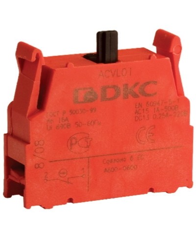 Блок контактный с клеммными зажимами (нормально-замкнутый) DKC ACVL01 в Новороссийске Клеммные колодки Pintop.ru