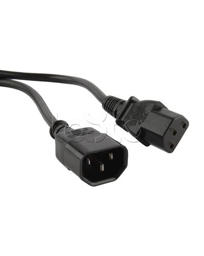 Кабель питания монитор-компьютер Hyperline PWC-IEC13-IEC14-5.0-BK в Новороссийске Патч-корды и пигтейлы Pintop.ru