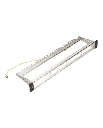 Панель модульная 19, экранированная, на 4 вставки, 1U LANMASTER LAN-FRM-PP-STP/1U в Новороссийске Коммутационные изделия Pintop.ru