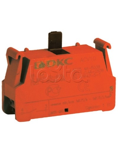 Блок контактный с клеммным безвинтовым зажимом, нормально-открытый DKC ACV10 в Новороссийске Клеммные колодки Pintop.ru