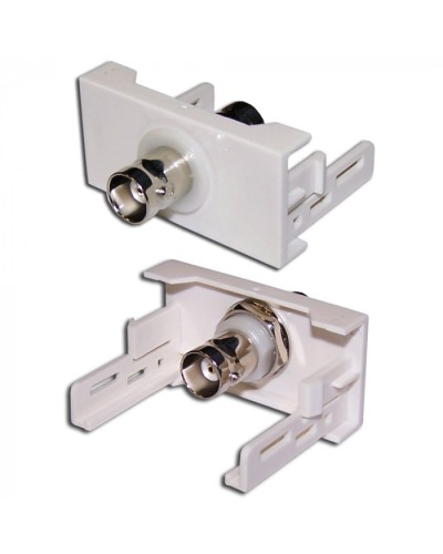 Вставка Mosaic 22.5x45 с BNC-адаптером BC-009, белая LANMASTER (LAN-WA-LP-BNC-WH) в Новороссийске Коннекторы и разъемы Pintop.ru