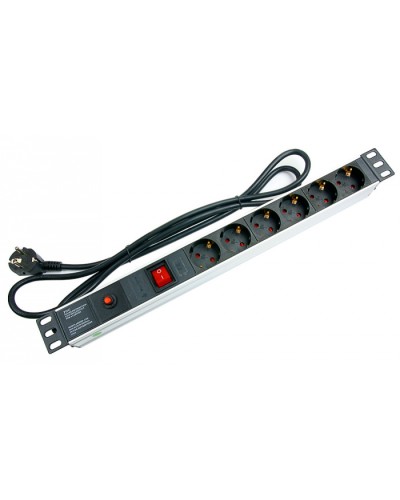 Блок на 6 розеток EU горизонтальный для 19 шкафов Cabeus PDU-6P-F-2EU в Новороссийске Блоки розеток Pintop.ru