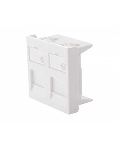 Адаптер 45 × 45 мм для 2 модулей Keystone, белый Eurolan (16H-45-03WT) в Новороссийске Модули Keystone Pintop.ru