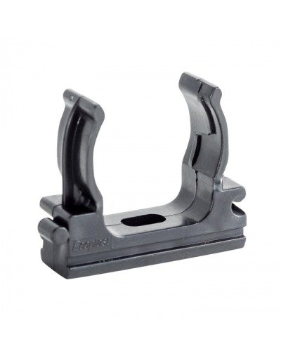 CF32G Держатель (клипса), без галогена, для труб D32мм, цвет чёрный (10шт) Экопласт (41732-10HF-BL) в Новороссийске Держатели, клипсы, скобы Pintop.ru