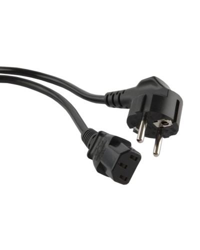 Кабель питания с заземлением Hyperline PWC-IEC13-IEC14-1,0-BK в Новороссийске Патч-корды и пигтейлы Pintop.ru