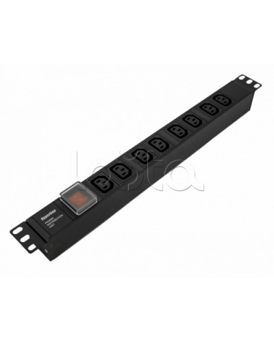 Блок розеток Hyperline SHE19-8IEC-S-IEC в Новороссийске Блоки розеток Pintop.ru