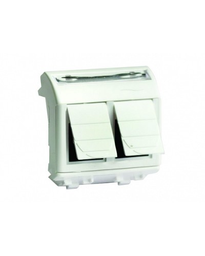 Комп.роз. RJ45 кат.6 (2 разъема 8P8C, Hyperline) Brava, белая, 2М DKC (76452B) в Новороссийске Розетки компьютерные и телефонные Pintop.ru