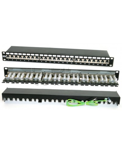 Патч-панель Hyperline PP2-19-24-8P8C-C6A-SH-110D в Новороссийске Патч панель Pintop.ru