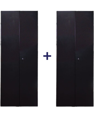 Комплект дверей 42U, 600 мм, черный, передняя - распашная металл, задняя - распашная металл TWT TWT-CBB-DR42-6x-S-M1 в Новороссийске Аксессуары для стоек и шкафов Pintop.ru