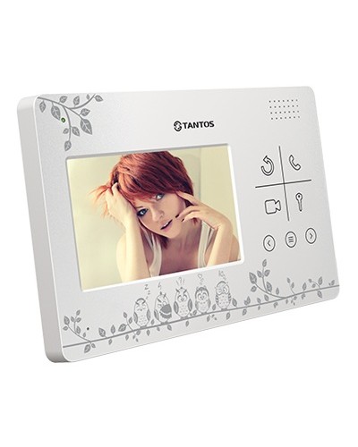 Монитор цветного видеодомофона с кнопочным управлением Tantos LILU LE Совы в Новороссийске Вызывные видеопанели малоабонентные Pintop.ru