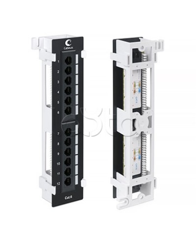 Патч-панель настенная, 12 портов RJ-45 Cabeus (PL-12-CAT.6-WL-DUAL IDC) в Новороссийске Патч панель Pintop.ru