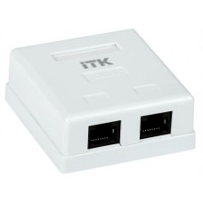 ITK Настенная информационная розетка RJ-45, кат.6, 2-порта (CS2-1C6U-22)