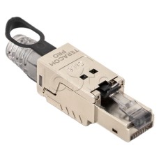 Коннектор TERACOM PRO полевой заделки RJ-45 (8P8C) экранированный STP для кабеля Cat.6 EKF (TRP-PLUG-6STP-FST)