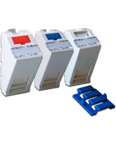 Вставка 22.5х45 на 1 кейстоун, угловая, со шторкой, маркировкой, иконками, белая LANMASTER LAN-SIP-22A-WH в Новороссийске Коммутационные изделия Pintop.ru