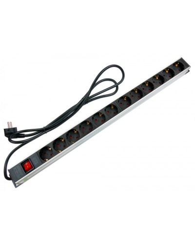 Блок на 12 розеток EU для 19 шкафов Cabeus PDU-12P-2EU в Новороссийске Блоки розеток Pintop.ru