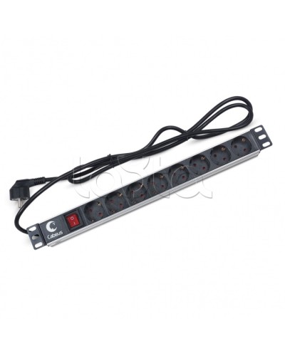 Блок на 8 розеток EU горизонтальный для 19 шкафов Cabeus (PDU-8P-2EU) в Новороссийске Блоки розеток Pintop.ru