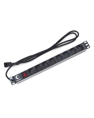 Блок на 8 розеток IEC 320 горизонтальный для 19 шкафов Cabeus (PDU-8P-2IEC) в Новороссийске Блоки розеток Pintop.ru