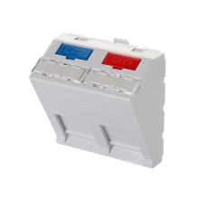 Адаптер 45 × 45 мм для 2 модулей Keystone, наклонный, белый Eurolan (16B-45-04WT)