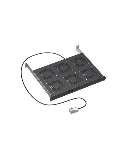 19 Вентиляторный модуль 6 вентиляторов с термостатом для 19 IT-корпусов STI/CQE, RAL9005 DKC (R519VSIT6FTB) в Новороссийске Вентиляторные модули Pintop.ru