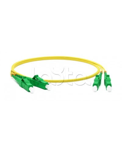 Патч-корд волоконно-оптический одномодовый SM 9/125 (OS2), LC/APC-LC/APC, duplex, LSZH, 1 м Hyperline FC-D2-9-LC/AR-LC/AR-H-1M-LSZH-YL в Новороссийске Патч-корды оптические Pintop.ru