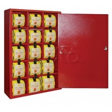Футляр металлический секционный ПОЖТЕХНИКА ФМС-15 закрытый, красный