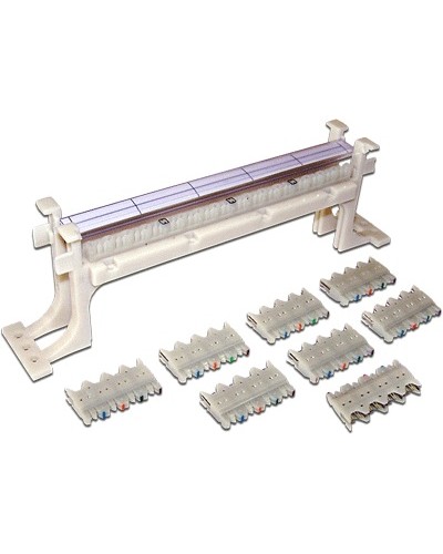 Панель кроссовая 110 типа, 32 пары, настенная, LANMASTER, кат.6, с модулями LANMASTER LAN-WS110-32FT/6 в Новороссийске Кроссы оптические Pintop.ru