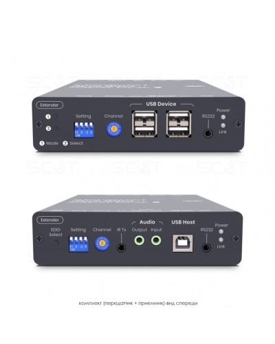 HDMI KVM удлинитель сигнала HDMI SC&T HKM01-4K6G в Новороссийске Видеоусилители, Модуляторы, Делители Pintop.ru