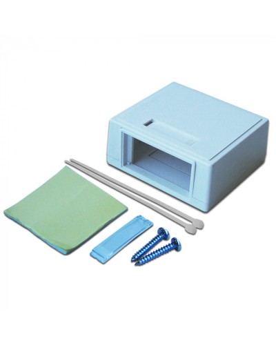 Коробка настенная на 1 модульную вставку, белая LANMASTER (LAN-MB-M2-WH) в Новороссийске Распределительные коробки Pintop.ru